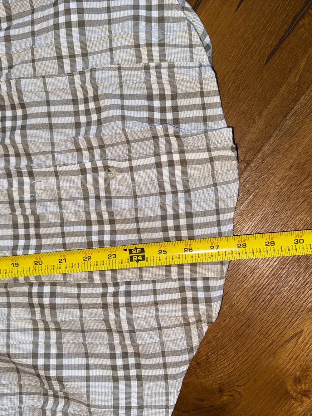 Hem & Thread Cream and Brown Plaid Button-Down Shirt - Picture 5 of 6